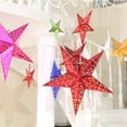thumbnail image 4 of 3D Star Paper Hanging Hollow Pentagram Lampshade Xmas Christmas Tree Decoration, 4 of 7