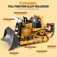 thumbnail image 3 of 9CH Metal RC Bulldozer Realistic Remote Control Kids Play Toys w+ Lights&Sound Gifts for Age 3-12+, 3 of 11