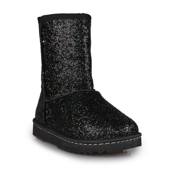 Women’s Sparkle Glitter Mid-Calf Winter Snow Boots