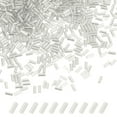 thumbnail image 1 of Uxcell 1800-Pack Cuentas Bugle, Cuentas de Vidrio de Tubo de Bordado de 2x4mm para Manualidades DIY/Pulseras/Collares Plateadas, 1 of 7