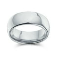 thumbnail image 2 of Bling Jewelry Mens Plain Dome Black Titanium Wedding Band for Men - Comfort Fit Titanium Ring, 2 of 5
