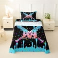 thumbnail image 2 of Manfei Baseball Gaming Sports Twin Sheet Sets,Ice Cream Print Letter M Bedding For Teens Boys 3-Piece, 2 of 5
