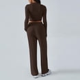 thumbnail image 4 of QSXADF Fall 2 Piece Sweatsuits Women Casual Tracksuit Set Solid Crew Neck Long Sleeve Drawstring Waist Pocket Pants Set Comfortable Women Fall Winter Outfits, 4 of 4