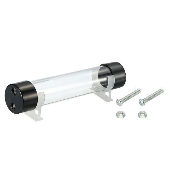 Uxcell Cylindrical Water Cooling Tank G1/4" Dia 50mm Length 240mm Clear for PC Water Cooling System with Acrylic and POM