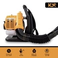 thumbnail image 2 of Sopladora De Aire Motor A Gasolina 2 Tiempos 43CC 2HP De Mochila Soplador De Hojas Kingsman amarillo Estandar, 2 of 9