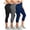 3 Pack, Black & Grey & Navy Blue, variant on Cadmus Womens 3 Pack High Waist Tummy Control Capri Yoga Leggings with Pockets, Black/Grey/Navy Blue, 2XL