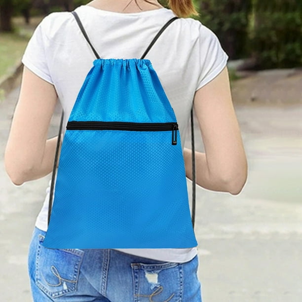 Mochila Deportiva Multifuncional Impermeable con Cordón Ajustable - Bolsa de Almacenamiento para Viajes y Fitness de Tela Oxford. Incluye Un Pequeño Bolsillo.