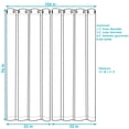 thumbnail image 5 of Sunnydaze Modern 2-Piece Blue Solid Light-Filtering Indoor or Outdoor Curtain Set, 5 of 12