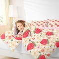 thumbnail image 4 of jejeloiu Cute Cartoon Strawberry Full Size Comforter Sets,Kawaii Daisy Blossom Flowers Bedding Sets For Girls Reversible 3pcs, 4 of 8