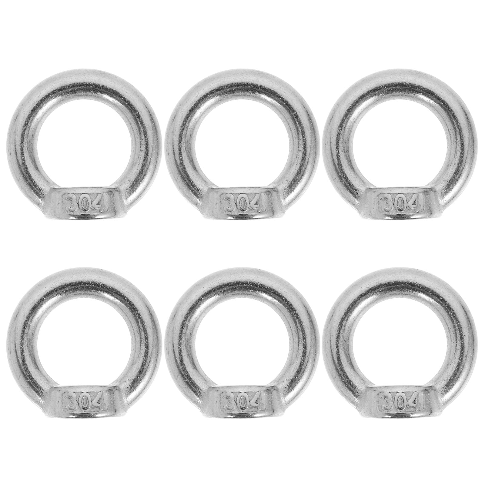 6pcs Eye Bolt Stainless Steel Tie Down Ring Tie Down Ring Nut