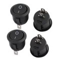 thumbnail image 1 of Unique Bargains 4 Pcs 2 Position On-Off SPST Boat Rocker Switch 10A 125VAC 6A 250VAC Black, 1 of 2