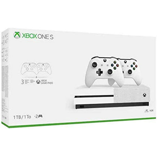 Newest Flagship Microsoft Xbox One S 1tb Hdd Bundle With Two 2x Wireless Controllers 1 Month Game Pass Trial 14 Day Xbox Live Gold Trial White Walmart Com Walmart Com - roblox tutorials how to add gear to your gamepass youtube