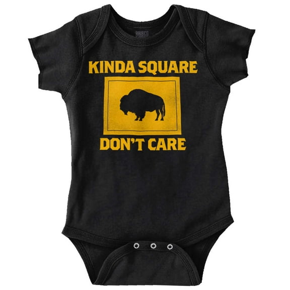 Wyoming Buffalo Cowboy Attitude Romper Boys or Girls Infant Baby Brisco Brands NB