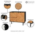 thumbnail image 4 of Manhattan Comfort Liam Accent Cabinet from Engineered Wood in Black & Wood, 4 of 10