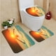 thumbnail image 1 of ABPHQTO Chica disfrutando en una campiña escénica en Sunset 1 Juego de alfombras de baño de 3 piezas Alfombra de baño Alfombra de contorno y tapa de inodoro ABPHQTO Cont-CHAPPLE-39789, 1 of 2