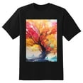 thumbnail image 2 of Plus Size Shirt for Women Black Tops for Women Short Sleeves Shirt for Women Tree 5 T Shirt Oversized Shirt for Women S, 2 of 5