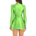thumbnail image 6 of DPOIS Women's Shiny Oil Sheer Mini Dress Tight Pencil Dress, 6 of 6