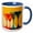 Blue/White, variant on 3drose, Martini Party Mid Century Modern Seventies Vector Art, 11oz Two-tone Yellow Mug