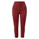 thumbnail image 4 of WILLBEST Pantalones Casuales de Mujer, Pantalones de Trabajo Cortos de Cintura Alta, Pantalones Con Cremallera, Pantalones Casuales Holgados, Cintura Elástica, Pierna Ancha, Moda Con Bolsillo, 4 of 4