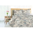 thumbnail image 3 of Ambesonne Floral Design Down Alternative Quilt Comforter, Flowers Retro Leaves, Twin XL, Cream Pale Azure Blue, 3 of 5