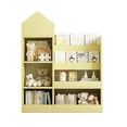 thumbnail image 4 of Glavbiku Yellow Kids Wood Bookshelf & Toy Organizer,6 Compartment,2 Basket,Multi-Shelf Storage Cubby, 4 of 10