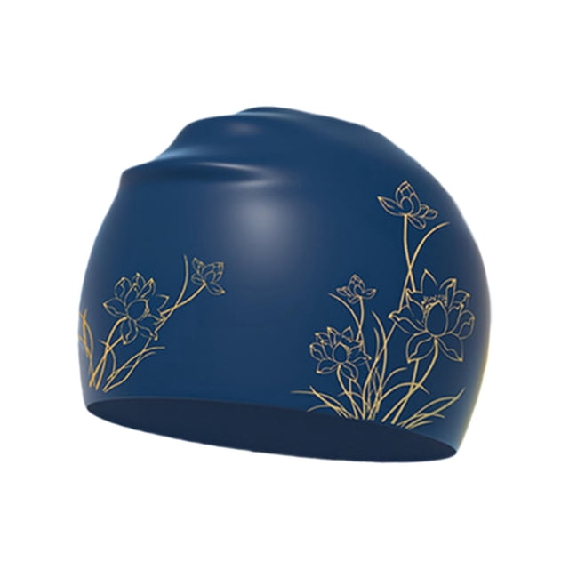Gorro de natación de silicona, gorro para nadar, gorro para mantener el cabello seco, cómodo gorro de natación, gorro de baño para surfear, accesorios oro