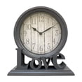 thumbnail image 1 of Rustic Desk Clock Mantel Clock Table Clock Clocks Shelf Silent Fireplace Digital Gray, 1 of 8