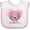 White and Pink, variant on Inktastic Doodle Mom Girls Baby Bib