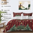 thumbnail image 3 of Christmas Trees Comforter Set Full Size, Xmas Trees Balls Berry Winter Snowflakes Red Black Plaid Soft Bedding Set for Man Woman, 4 Pieces Duvet Cover Set with Fitted Sheet, 2 Pillowcases, 3 of 9