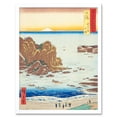 thumbnail image 1 of Choshi Beach, Toura Shimosa Province Utagawa Hiroshige Japanese Woodblock Framed Wall Art Picture Print 12x16 inch, 1 of 5