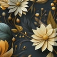 thumbnail image 3 of Designart "Minimalist Cottage Florals In Autumn Hues" Cottage Blackout Curtain Single Panel, 3 of 4