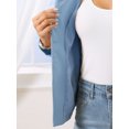 thumbnail image 5 of INSPIRE CHIC Business Casual Blazers for Women Button Down Scoop Neck Long Sleeve Office Work Blazer Jackets with Pockets S Gray Blue, 5 of 6