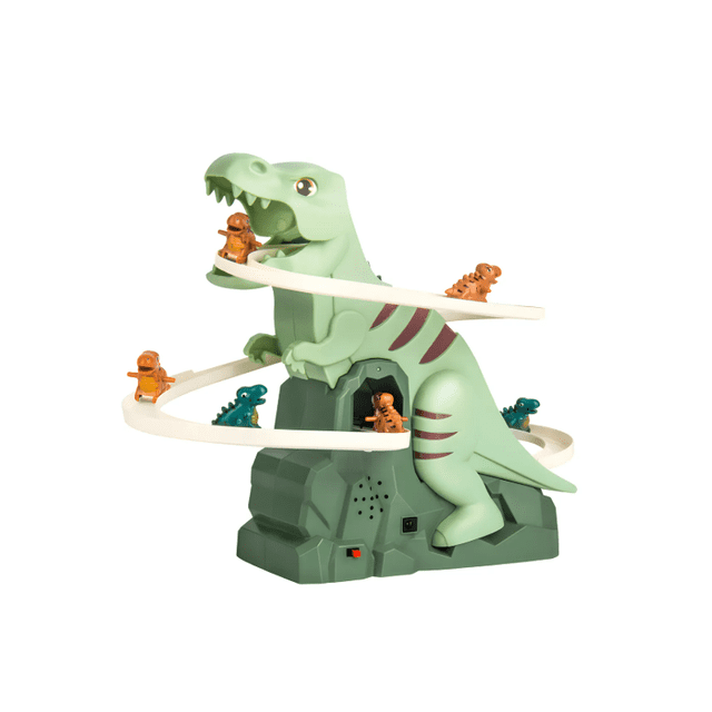 Juguete Infantil De Tobogán De Escalada Con 3 Dinosaurios color Verde