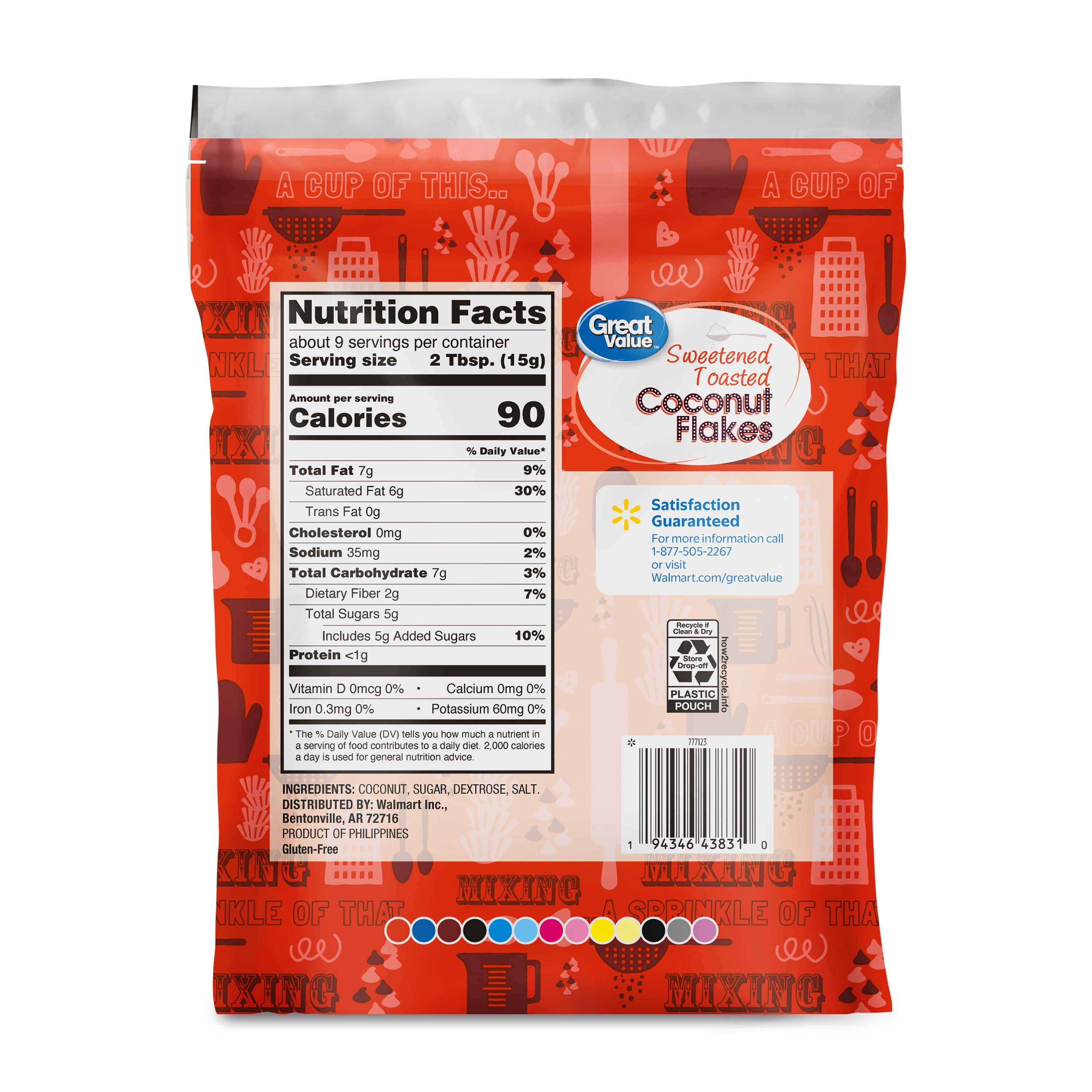 Great Value Sweetened Toasted Coconut Flakes, 5 oz (Contains Coconut)