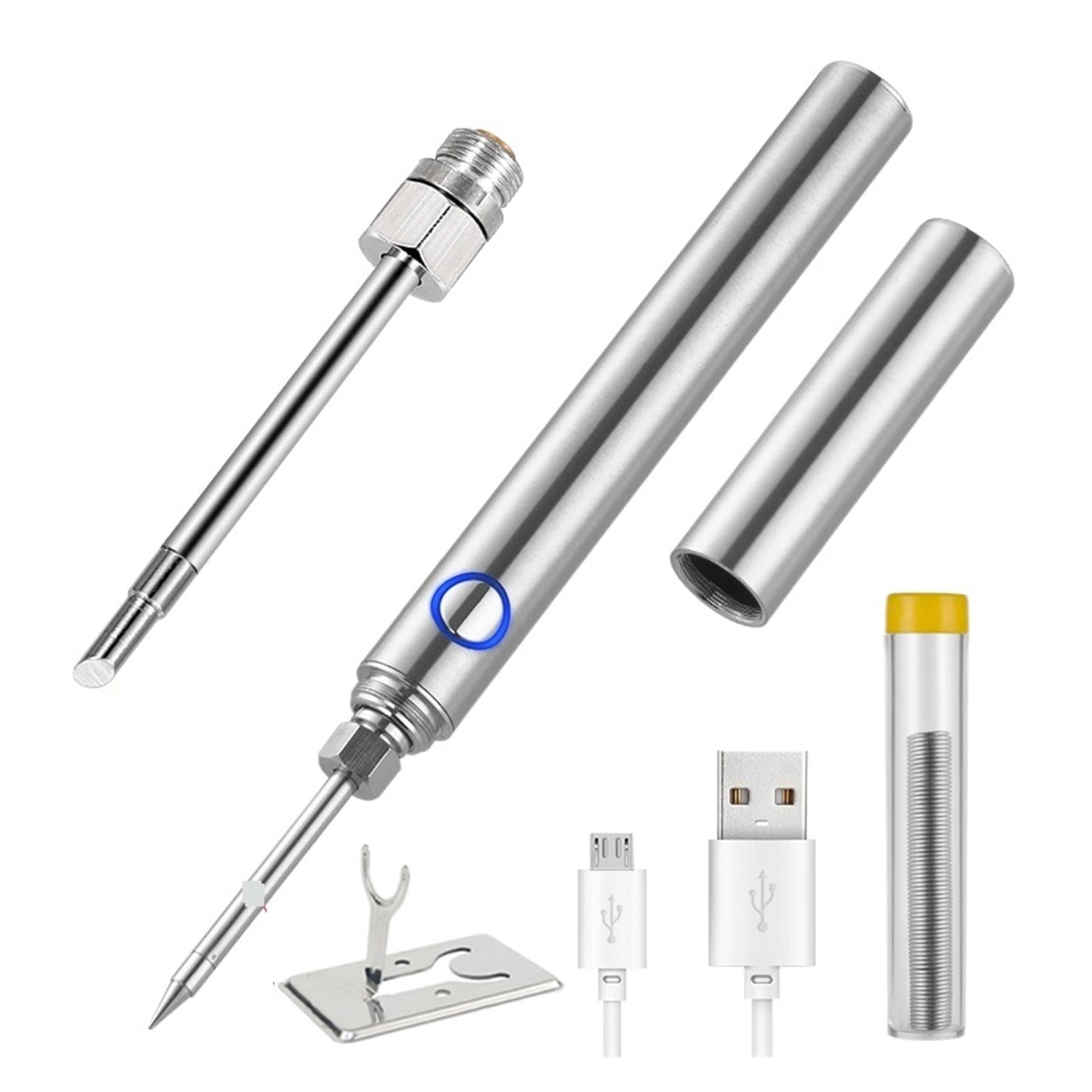 15W Wireless Soldering Iron,USB Rechargeable Mini Handheld Soldering Iron Kit,Microelectronics Repair Welding Tools With Cover ,Accurate Temperature Control