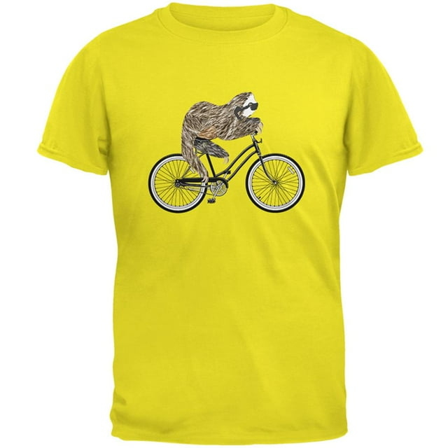 Bicycle Sloth Mens T Shirt