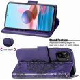 thumbnail image 3 of Wallet Case for Xiaomi Redmi Note 10 4G(Not 5G) with 3D Butterfly Embossing Slim Flip PU Leather Magnetic Closure Credit Card Slots Holder Cover for Redmi Note 10S HZD Rhinestone De Purple, 3 of 14