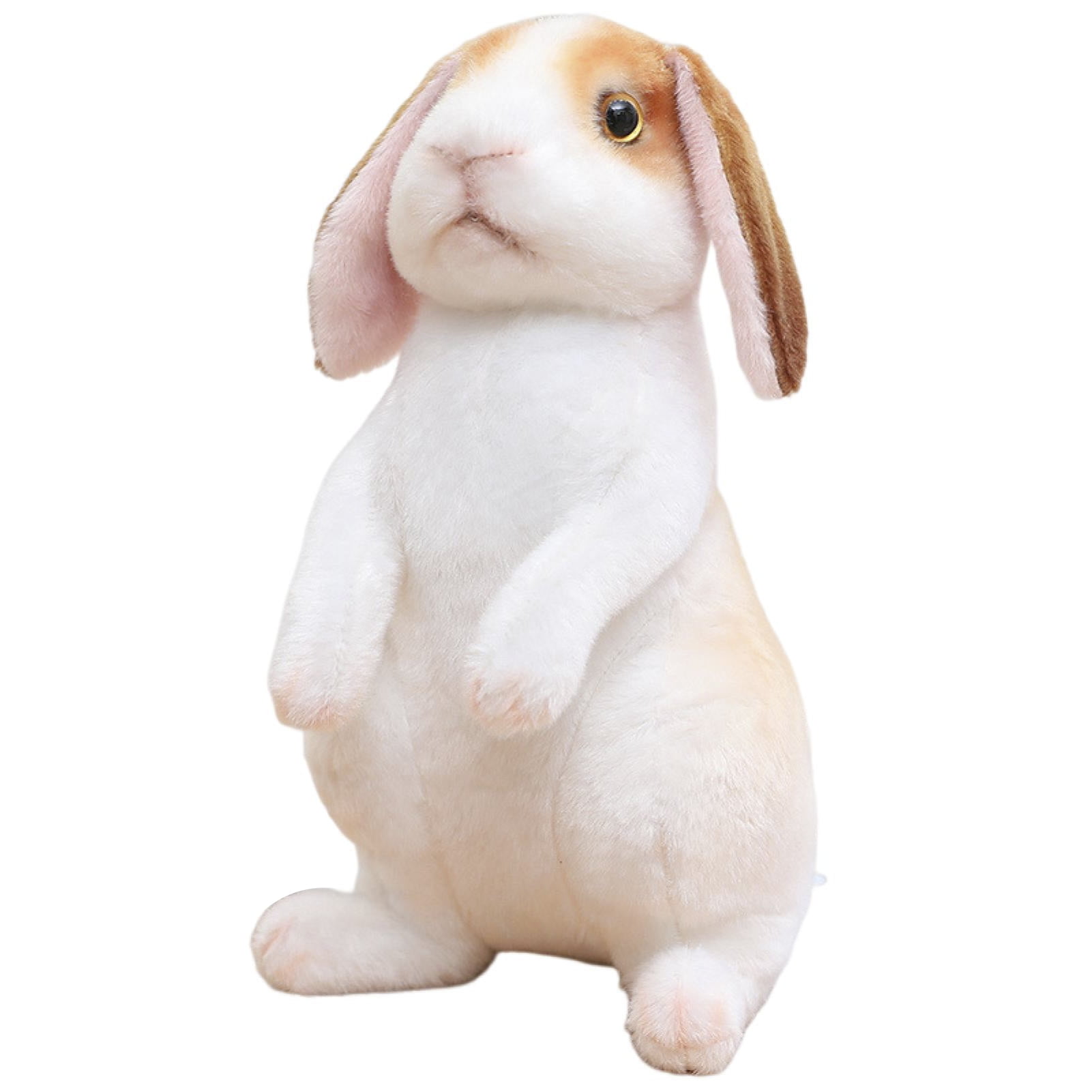 Chicmine 3D Rabbit Plush Doll Sitting Squatting Posture Simulation Rabbit Doll Drooping Long Ear