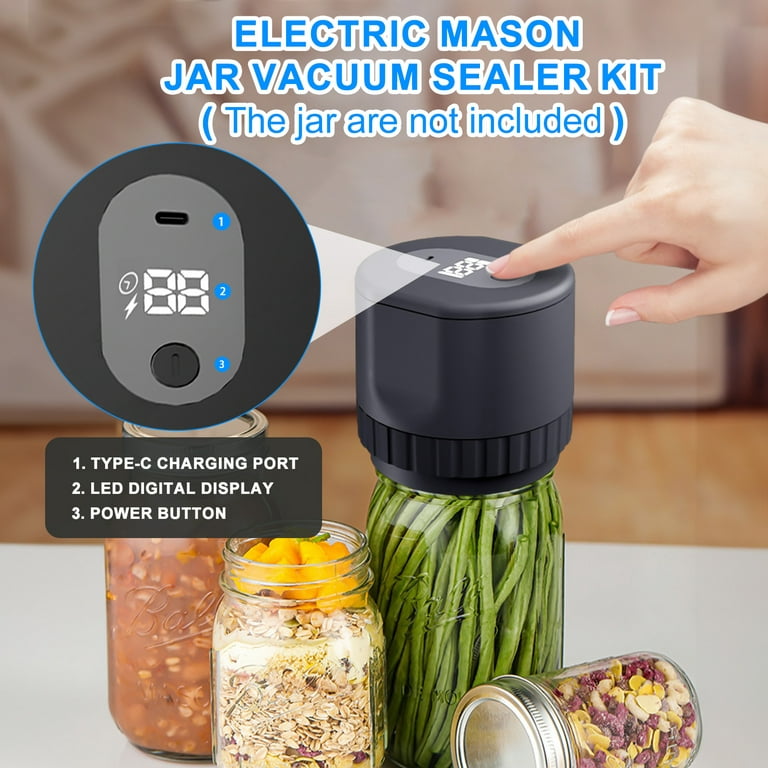 Mason Jar Sealer Vacuum Kit - Mason Jar Vacuum Sealer Compatible With For Vacuum  Sealer Machine(bla