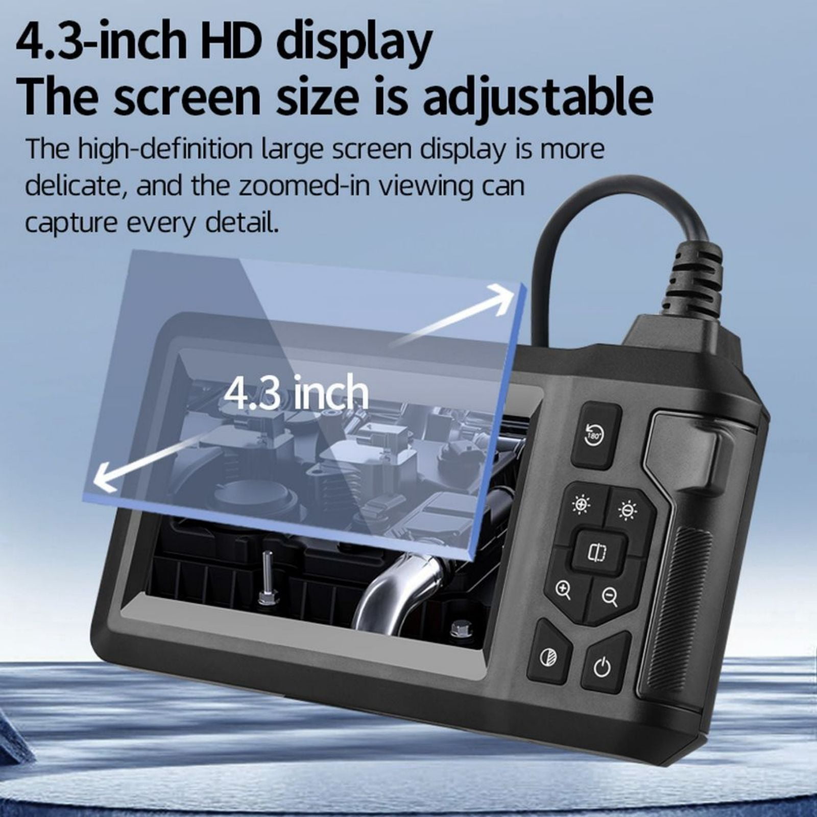 Industrial Endoscope Inspection Camera with Adjustable Light Bracket Waterproof Borescope Camera for Inspection