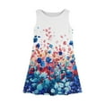 thumbnail image 4 of YOUYEDIAN Girls Dresses Size 10-12 Crew Neck Sleeveless Sundresses 2026 Summer Cute Floral Graphic Dress Flowy Plain Midi Dress,Blue 7-8 Years, 4 of 6