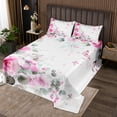 thumbnail image 2 of Erosebridal Pink Flower Coverlet Set Twin for Girls, Ink Painting Style Bedding Set, Microfiber 2pcs, 2 of 5