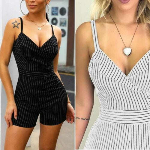 Women Casual Sleeveless Bodycon Romper Jumpsuit Club Tights Bodysuit Short Pants Women Casual Sleeveless Bodycon Romper Jumpsuit Club Tights Bodysuit Short Pants