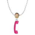 thumbnail image 1 of Delight Jewelry Hot Pink Telephone Mia Monkey Charm Necklace, 1 of 4