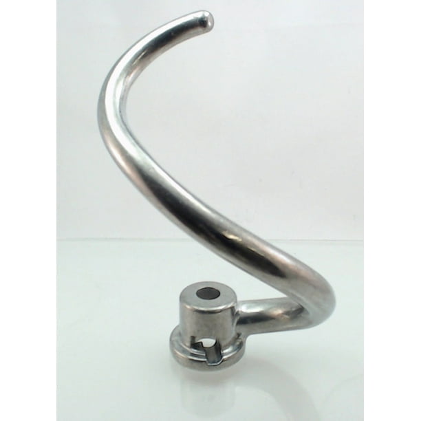 WPW10536041, 6 QT Spiral Dough Hook fits Whirlpool KitchenAid Stand