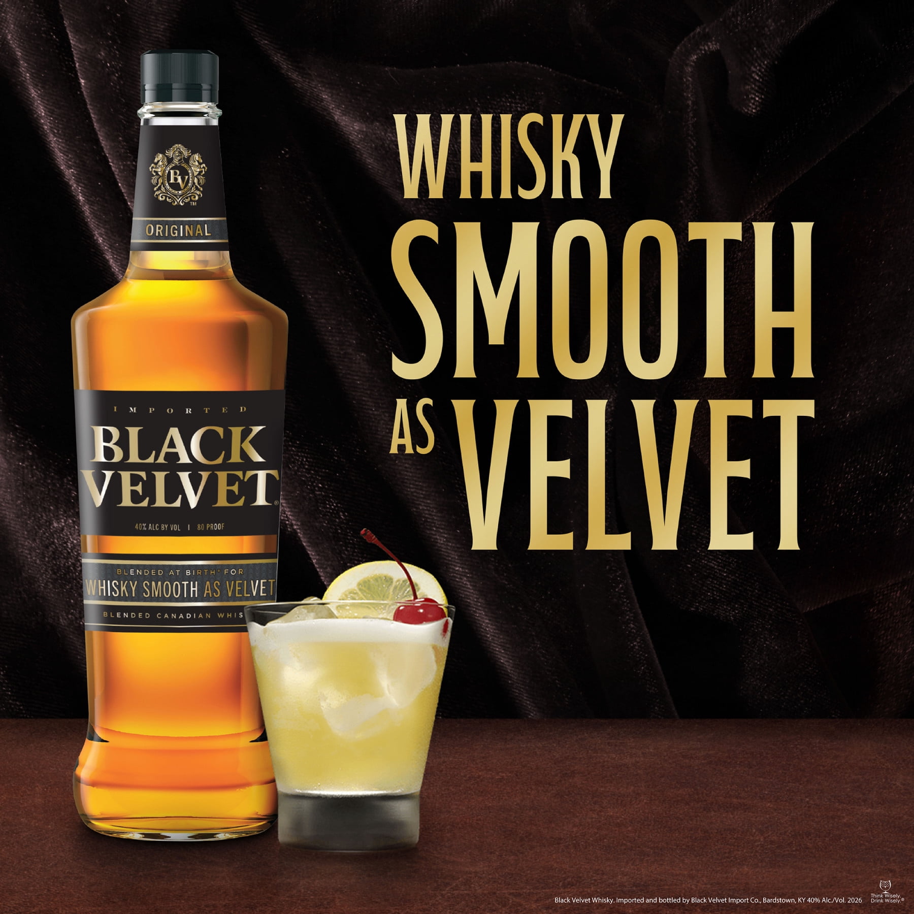 Black Velvet Canadian Whisky, 3 Years Aged, 1.75 L, 40% ABV