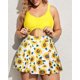 thumbnail image 5 of Trajes de baño de una pieza de talla grande para mujer con falda, cuello en V, estampado floral, trajes de baño recortados, 5 of 5