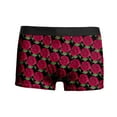 thumbnail image 4 of JHHLSF Mens Valentines Day Printed Underwear Style Red Bubble Special Love Rose Shorts Mid Waist Red,2XL, 4 of 5