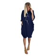 thumbnail image 3 of PENGXIANG Robe Chandail Oversize pour Femmes Imprimé Chat Manches Courtes Été Poche Mini Robe de Plage pour Femmes 2022, 3 of 5