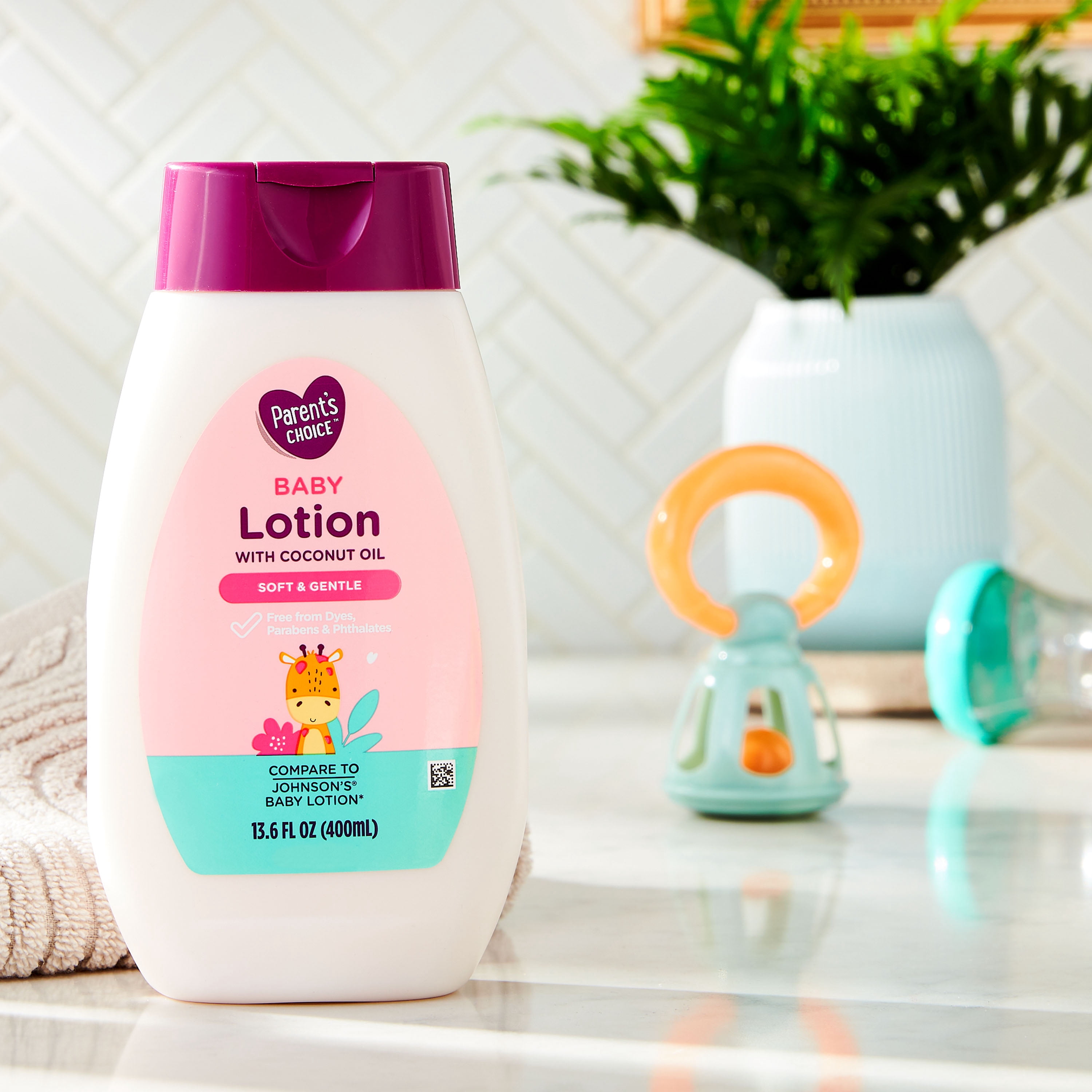 (2 pack) Parent's Choice Baby Lotion with Coconut Oil, 13.6 fl oz